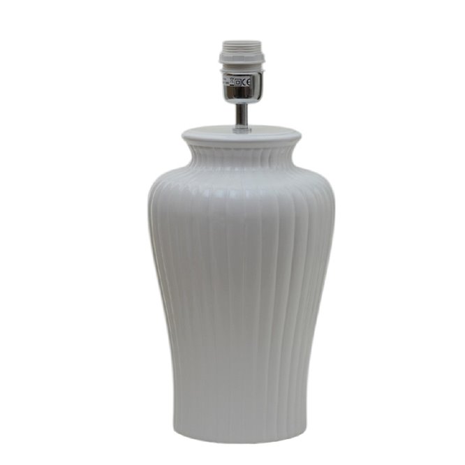 Duża biała lampa stołowa ceramiczna Dahlia podstawa
